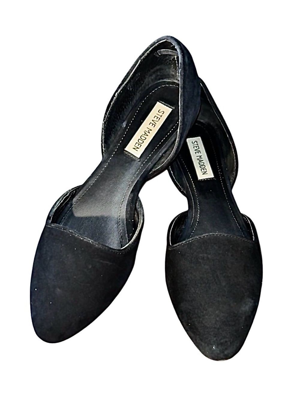 Steve Madden D'Orsay Black Suede Women’s Size 8 M Flats Shoes GUC